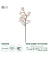 GloboStar® Artificial Garden PINK CHERRY BLOSSOM BRANCH 21454 Τεχνητό Διακοσμητικό Κλαδί Ροζ Κερασίας Y67cm